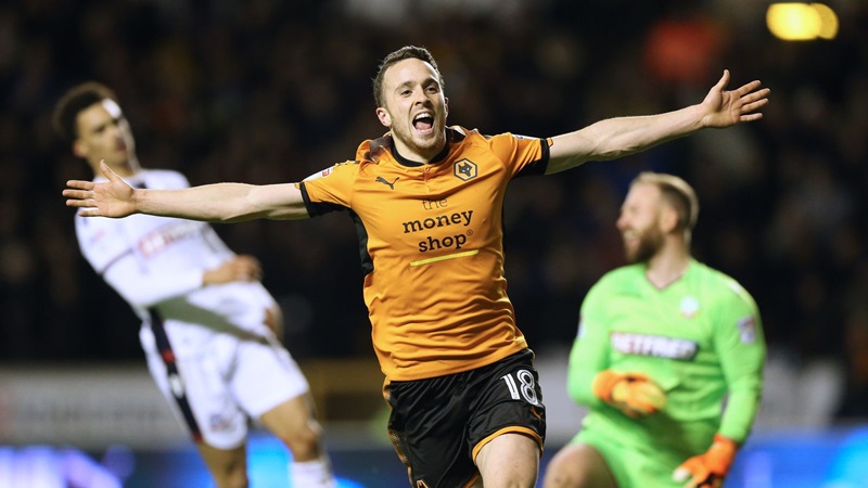 Jota trong đội hình thi đấu của CLB Wolves